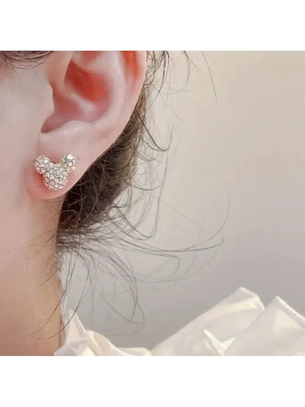 ($6) Mickey Mouse Shaped Sparkle Earrings